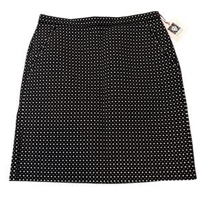 Anne Klein NWT Black White Geometric Print Lined Pencil Skirt Size 6 Workwear